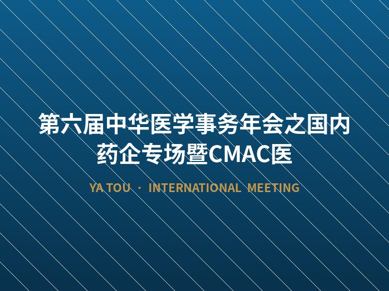 第六届中华医学事务年会之国内药企专场暨CMAC医